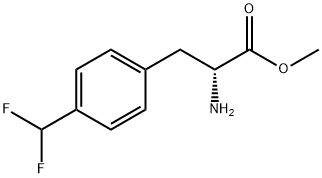 METHYL (2R)-2-AMINO-3-[4-(DIFLUOROMETHYL)PHENYL]PROPANOATE 结构式
