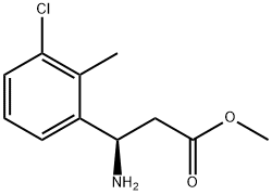 METHYL (3R)-3-AMINO-3-(3-CHLORO-2-METHYLPHENYL)PROPANOATE Structure