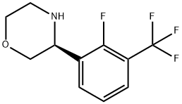 (3S)-3-[2-FLUORO-3-(TRIFLUOROMETHYL)PHENYL]MORPHOLINE Structure