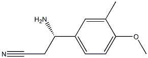 (3S)-3-AMINO-3-(4-METHOXY-3-METHYLPHENYL)PROPANENITRILE,1213056-26-8,结构式