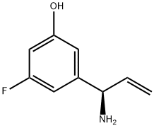 3-((1R)-1-AMINOPROP-2-ENYL)-5-FLUOROPHENOL 化学構造式