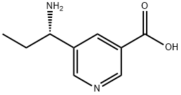 5-((1S)-1-AMINOPROPYL)PYRIDINE-3-CARBOXYLIC ACID 结构式