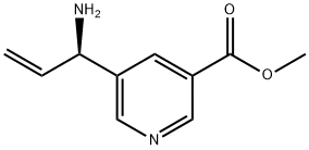 METHYL 5-((1R)-1-AMINOPROP-2-ENYL)PYRIDINE-3-CARBOXYLATE 化学構造式