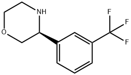 (3S)-3-[3-(TRIFLUOROMETHYL)PHENYL]MORPHOLINE 结构式