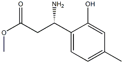 METHYL (3S)-3-AMINO-3-(2-HYDROXY-4-METHYLPHENYL)PROPANOATE 化学構造式