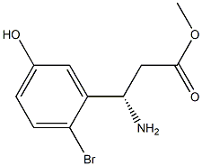 METHYL (3S)-3-AMINO-3-(2-BROMO-5-HYDROXYPHENYL)PROPANOATE,1213222-76-4,结构式