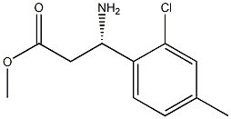 METHYL (3S)-3-AMINO-3-(2-CHLORO-4-METHYLPHENYL)PROPANOATE,1213368-39-8,结构式