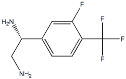 (1R)-1-[3-FLUORO-4-(TRIFLUOROMETHYL)PHENYL]ETHANE-1,2-DIAMINE 化学構造式