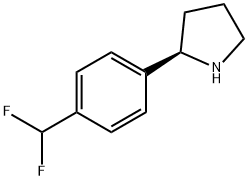 (R)-2-(4-(二氟甲基)苯基)吡咯烷 结构式