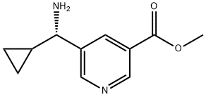 METHYL 5-((1S)AMINOCYCLOPROPYLMETHYL)PYRIDINE-3-CARBOXYLATE Structure