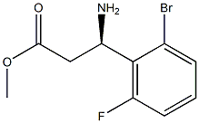 METHYL (3R)-3-AMINO-3-(2-BROMO-6-FLUOROPHENYL)PROPANOATE Structure