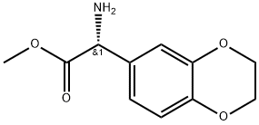 METHYL 2-(2H,3H-BENZO[3,4-E]1,4-DIOXIN-6-YL)(2R)-2-AMINOACETATE 化学構造式