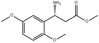 METHYL (3R)-3-AMINO-3-(2,5-DIMETHOXYPHENYL)PROPANOATE 化学構造式