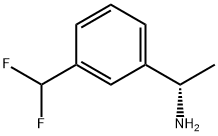 (ΑS)-3-(二氟甲基)-Α-甲基苯甲胺 结构式