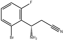 (3S)-3-AMINO-3-(2-BROMO-6-FLUOROPHENYL)PROPANENITRILE Struktur