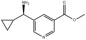 METHYL 5-((1R)AMINOCYCLOPROPYLMETHYL)PYRIDINE-3-CARBOXYLATE 化学構造式