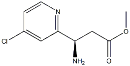 METHYL (3R)-3-AMINO-3-(4-CHLORO(2-PYRIDYL))PROPANOATE Structure