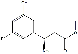 BENZENEPROPANOIC ACID,BETA-AMINO-3-FLUORO-5-HYDROXY-,METHYLESTER,(BETAR)- Structure