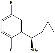 (R)-(5-bromo-2-fluorophenyl)(cyclopropyl)methanamine, 1213896-54-8, 结构式