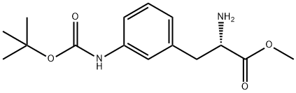 3-(BOC-氨基)-L-苯丙氨酸甲酯 结构式