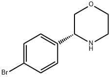 (3R)-3-(4-bromophenyl)morpholine Struktur