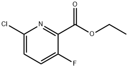 2-Pyridinecarboxylic acid, 6-chloro-3-fluoro-, ethyl ester Struktur