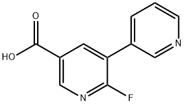 [3,3'-Bipyridine]-5-carboxylic acid, 2-fluoro-,1214368-60-1,结构式