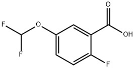 2-(DIFLUOROMETHOXY)-5-FLUOROBENZOIC ACID 化学構造式