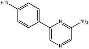 2-Amino-6-(4-aminophenyl)pyrazine 化学構造式