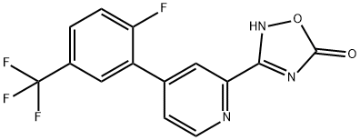 3-[4-(2-Fluoro-5-trifluoromethylphenyl)-pyridin-2-yl]-4H-[1,2,4]oxadiazol-5-one Structure