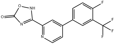 3-[4-(4-Fluoro-3-trifluoromethylphenyl)-pyridin-2-yl]-4H-[1,2,4]oxadiazol-5-one Structure