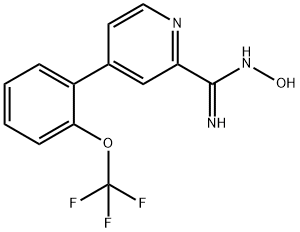 N-Hydroxy-4-(2-trifluoromethoxyphenyl)-pyridine-2-carboxamidine Struktur
