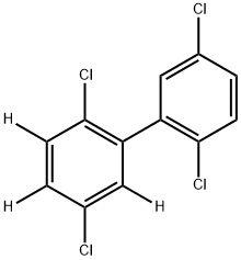 2,2',5,5'-Tetrachlorobiphenyl-3,4,6-d3	 Struktur