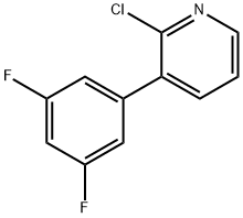 2-Chloro-3-(3,5-difluorophenyl)pyridine Structure