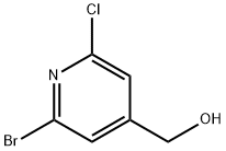4-Pyridinemethanol, 2-bromo-6-chloro- 化学構造式