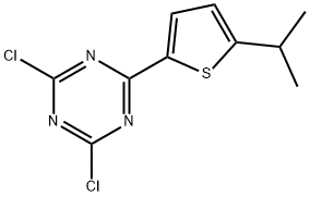 2,4-Dichloro-6-(5-iso-propyl-2-thienyl)-1,3,5-triazine Struktur