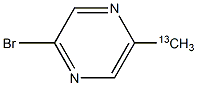 2-bromo-5-(methyl-13C)pyrazine Structure