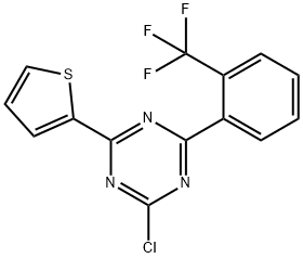 2-Chloro-4-(2-trifluoromethylphenyl)-6-(2-thienyl)-1,3,5-triazine,1227959-43-4,结构式