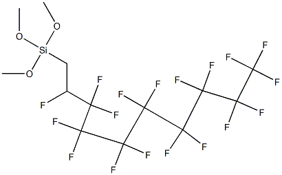 trimethoxy(2,3,3,4,4,5,5,6,6,7,7,8,8,9,9,10,10,10-octadecafluorodecyl)silane Structure