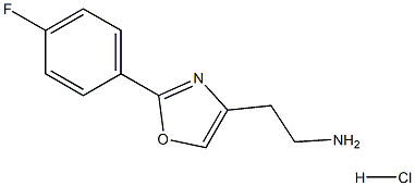 2-[2-(4-氟苯基)-1,3-噁唑-4-基]乙-1-胺盐酸盐, 1240527-56-3, 结构式