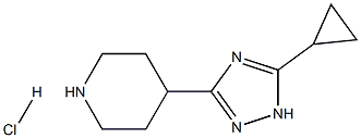 4-(5-cyclopropyl-1H-1,2,4-triazol-3-yl)piperidine hydrochloride 化学構造式