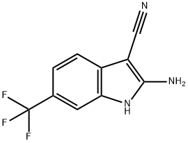 2-氨基-6-(三氟甲基)-1H-吲哚-3-甲腈, 1242140-69-7, 结构式