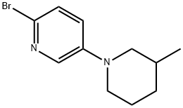 2-Bromo-5-(3-methylpiperidin-1-yl)pyridine Structure