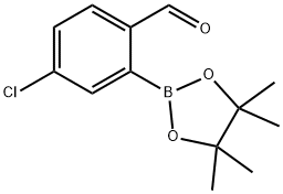 5-氯-2-甲酰基苯硼酸匹那醇酯 结构式