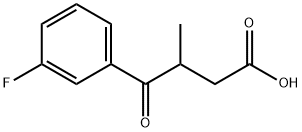 4-(3-氟苯基)-3-甲基-4-氧代丁酸, 1247512-15-7, 结构式