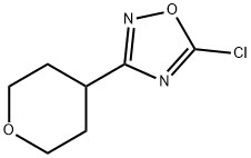 5-chloro-3-(oxan-4-yl)-1,2,4-oxadiazole Struktur