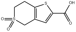 5,5-dioxo-4H,6H,7H-5lambda6-thieno[3,2-c]thiopyran-2-carboxylic acid Struktur