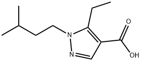 5-ethyl-1-(3-methylbutyl)-1H-pyrazole-4-carboxylic acid Struktur