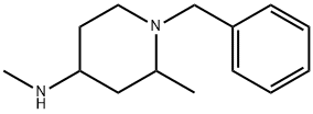 1-苯甲基-N,2-二甲基哌啶-4-胺 结构式