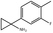 1-(3-FLUORO-4-METHYLPHENYL)CYCLOPROPAN-1-AMINE, 1248210-12-9, 结构式